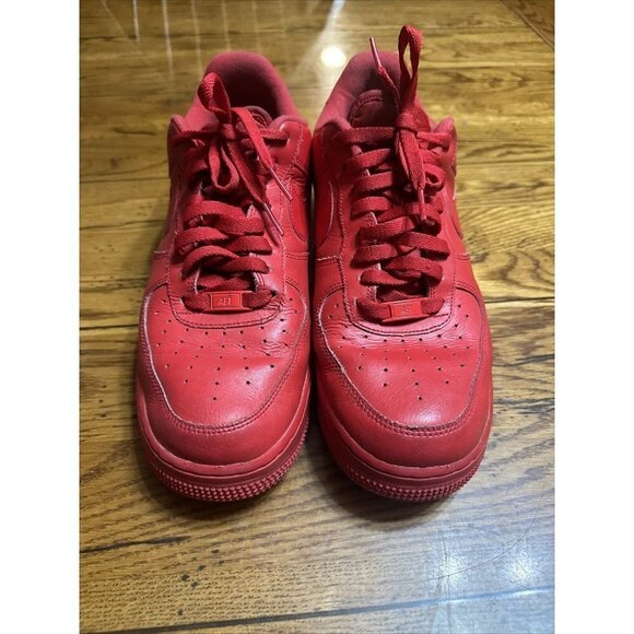 Nike Air Force 1 '07 LV8 Low Triple Red CW6999-600 Men’s Size 10.5 - Picture 3 of 7